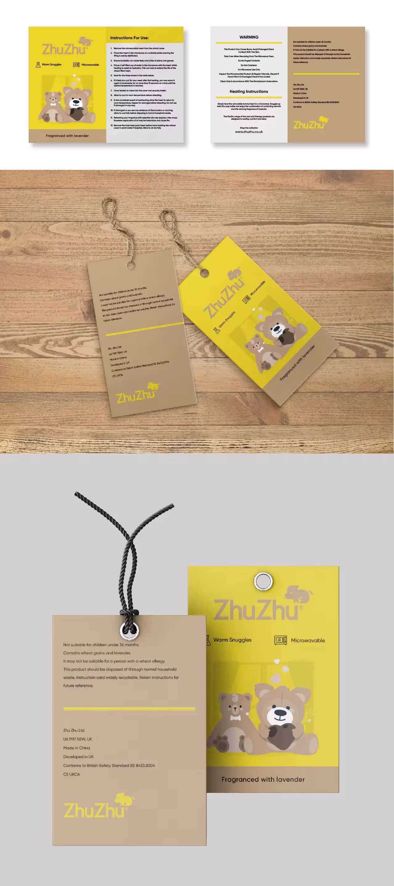 Soft Toy Hang Tag Design - Product Label Design